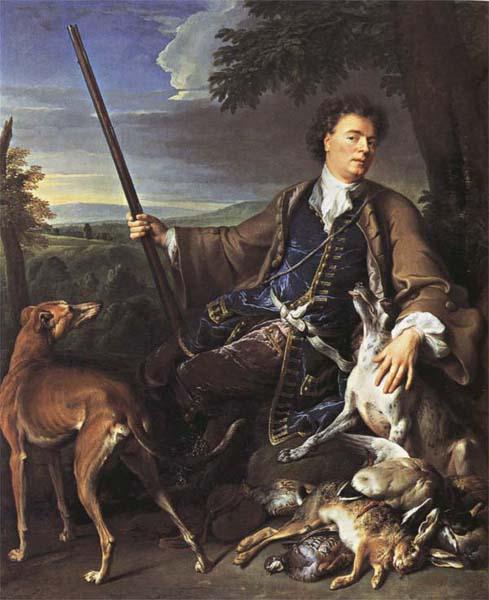 Francois Desportes Portrait of the Artist in Hunting Dress France oil painting art